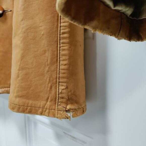 Vintage 70's Mens Butter Soft Tan Leather Blazer M - Picture 8 of 16